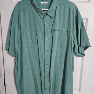 Mens Columbia Shirt sage green  XL Polo